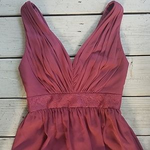 David's Bridal Wine Bridesmaid Dress Size 0